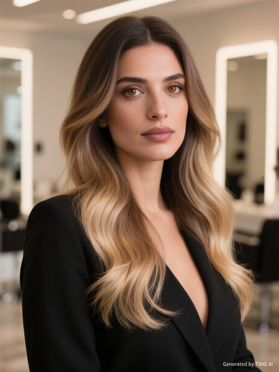 Simulacion del resultado final del cabello con acabado premium de salon
